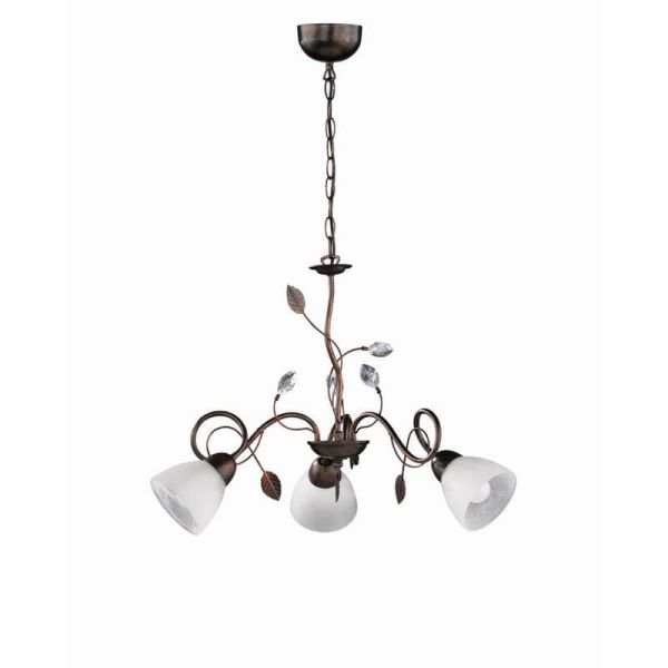 Candeeiro de teto aranha 3 abajures TRADITIO Vidro | LeonLeds