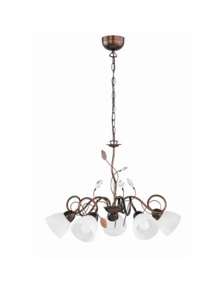 Lustre 5 cortinas de vidro TRADITIO Cristales | LeonLeds