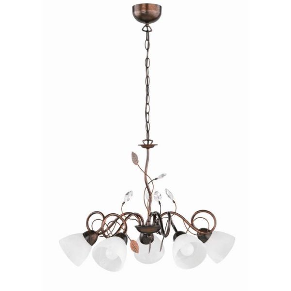 Lustre 5 cortinas de vidro TRADITIO Cristales | LeonLeds