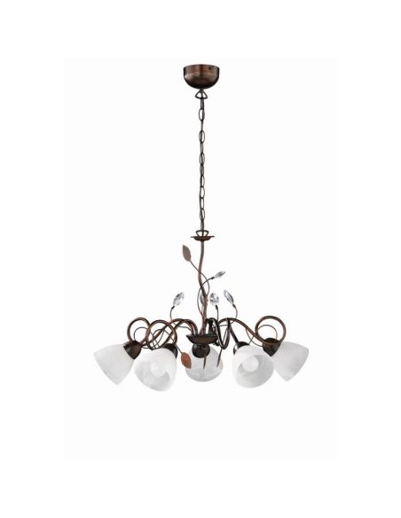 Lustre 5 cortinas de vidro TRADITIO Cristales | LeonLeds