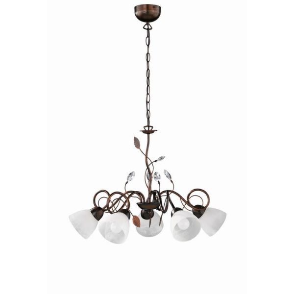 Lustre 5 cortinas de vidro TRADITIO Cristales | LeonLeds