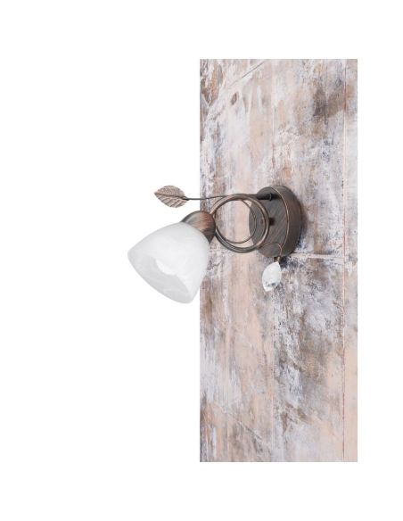 Aplique de Pared Estilo Clásico Pantalla Vidrio TRADITIO | LeonLeds