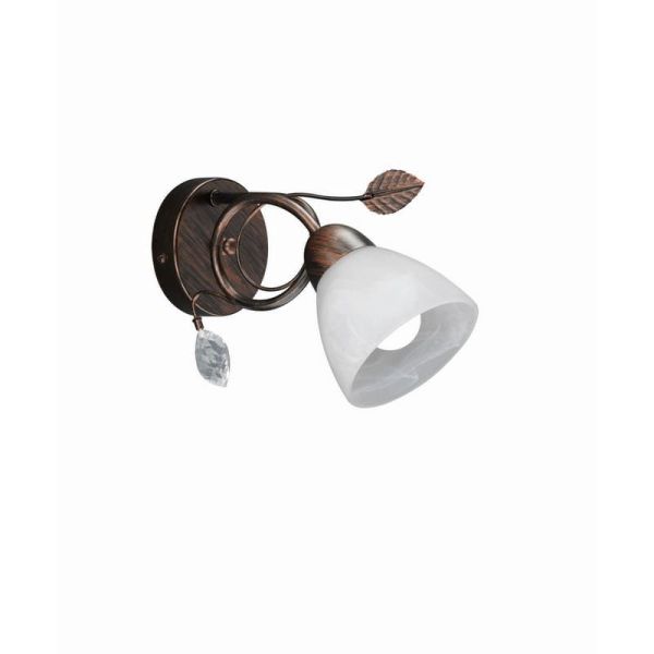 Applique murale de style classique avec abat-jour en verre TRADITIO | LéonLeds