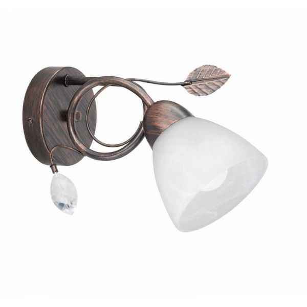 Applique murale de style classique avec abat-jour en verre TRADITIO | LéonLeds