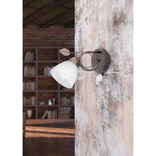 Aplique de Pared Estilo Clásico Pantalla Vidrio TRADITIO | LeonLeds