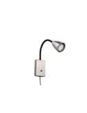 Aplique de Pared Lector Interruptor Integrado WANDA Níquel | LeonLeds