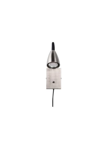 Aplique de Pared Lector Interruptor Integrado WANDA Níquel | LeonLeds