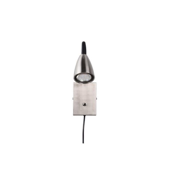 Aplique de Pared Lector Interruptor Integrado WANDA Níquel | LeonLeds