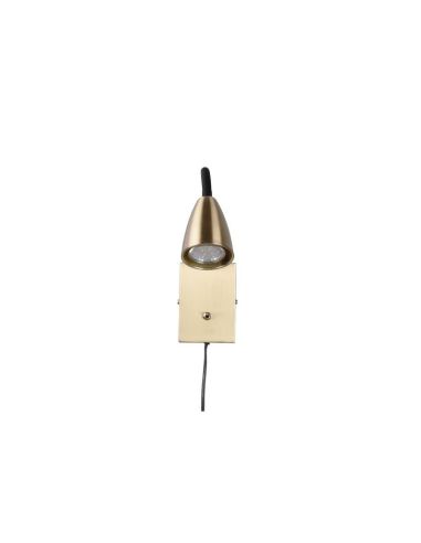 Aplique Pared Brazo Lector Interruptor Integrado WANDA Bronce | LeonLeds