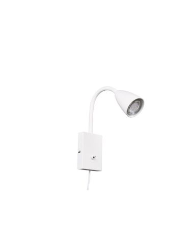 Aplique com leitor de interruptor integrado WANDA Branco | LeonLeds