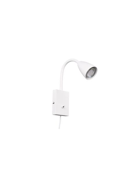 Aplique com leitor de interruptor integrado WANDA Branco | LeonLeds