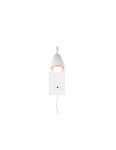 Aplique Pared con Lector Interruptor Integrado WANDA Blanco | LeonLeds