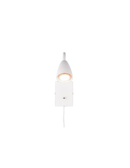 Aplique Pared con Lector Interruptor Integrado WANDA Blanco | LeonLeds