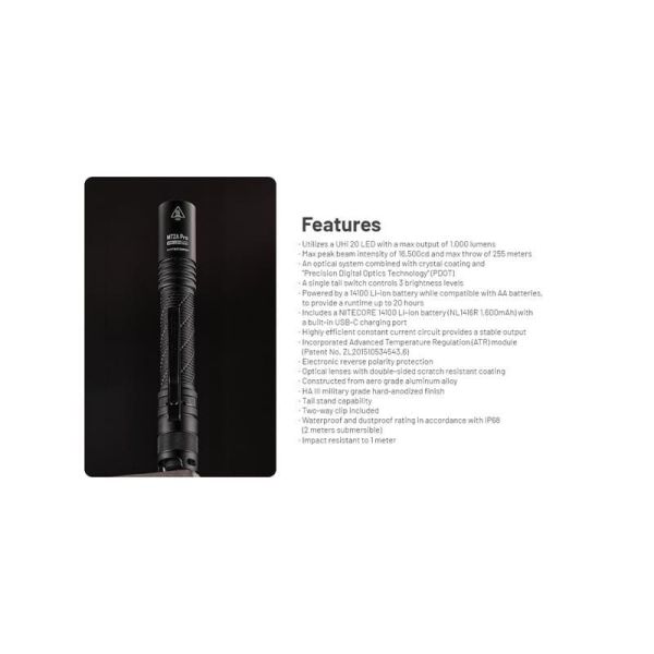 Nitecore MT2A Pro Taschenlampe 1000...