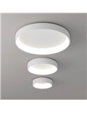 Plafón de Techo LED DILGA Ø 90cm Blanco/Negro texturado, 126W 9800lm, 2700K-3000K Interruptor deslizante con y Sin Casambi