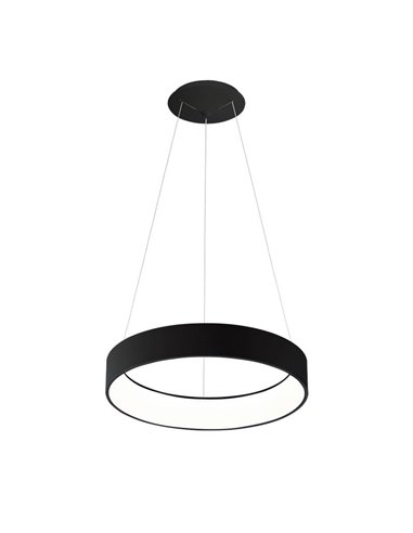 Lámpara Colgante LED DILGA Ø 60cm Blanco/Negro texturado, 48W 3730lm, 2700K-3000K con Interruptor deslizante Con y Sin Casambi