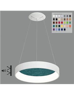 Suspension LED DILGA Ø 90cm Blanc/Noir Texturé, 126W 9800lm, 2700K-3000K avec interrupteur coulissant avec et sans Casambi 2