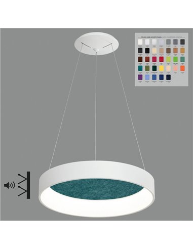 Candeeiro Suspenso LED DILGA Ø 90cm Branco/Preto Texturizado, 126W 9800lm, 2700K-3000K com Interruptor Deslizante Com e Sem Casa