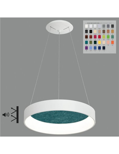Suspension LED DILGA Ø 90cm Blanc/Noir Texturé, 126W 9800lm, 2700K-3000K avec interrupteur coulissant avec et sans Casambi