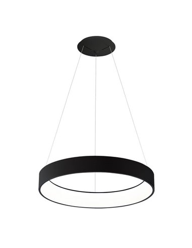Suspension LED DILGA Ø 90cm Blanc/Noir Texturé, 126W 9800lm, 2700K-3000K avec interrupteur coulissant avec et sans Casambi