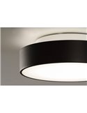 Plafonnier LED pour salle de bain DINS Ø16cm blanc/noir/nickel 10W 1100Lm, IP44 2700K-3000K avec interrupteur coulissant