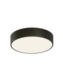 Plafonnier LED pour salle de bain DINS Ø16cm blanc/noir/nickel 10W 1100Lm, IP44 2700K-3000K avec interrupteur coulissant