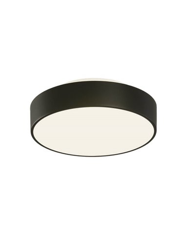 Plafón de techo LED para baños DINS Ø16cm blanco/negro/níquel 10W 1100Lm, IP44 2700K-3000K con interruptor deslizante