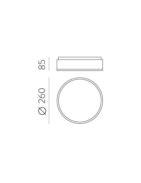 Plafonnier salle de bain DINS Ø26cm ou Ø 32cm E27 2x15W nickel mat IP44