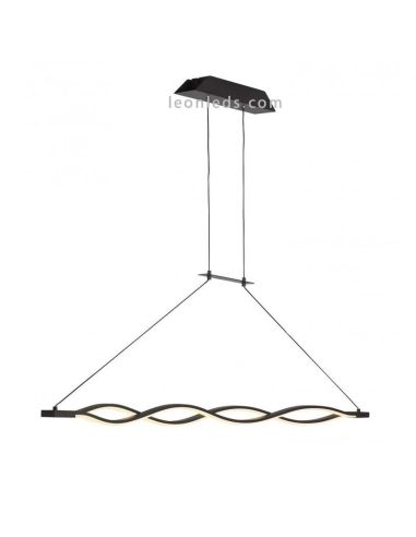 Lámpara de Techo Colgante regulable en altura LED Sáhara con acabado Forja y diseño moderno 5801 Grande 42W | LeonLeds