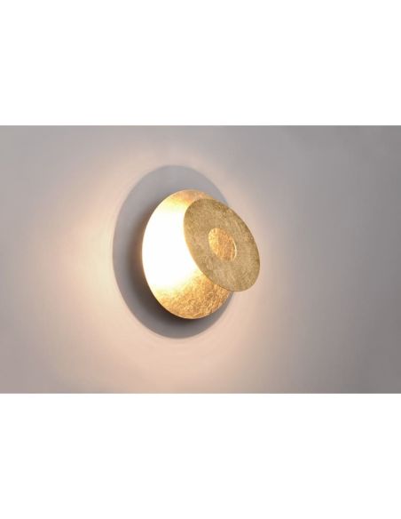 Aplique Pared LED Orientable Iluminación Indirecta LEANO 6W 3000K IP20 Redondo | LeonLeds