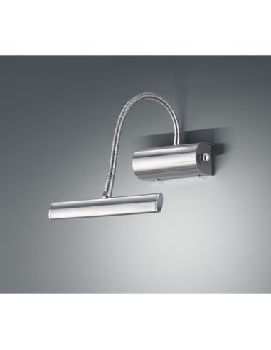 Applique murale LED CURTIS Régulateur d'intensité intégré avec 1x4W LED 3000K IP20 Nickel | LéonLeds