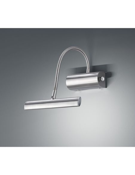 Aplique LED CURTIS Regulador de intensidade integrado incl. 1x4W LED 3000K IP20 Níquel | LeonLeds