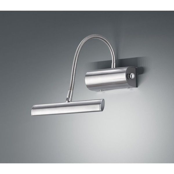 Aplique Pared LED CURTIS Regulador Intensidad Integrado incl.1x4W LED 3000K IP20 Níquel | LeonLeds