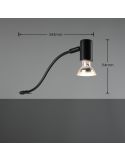 Aplique Pared Sencillo y Orientable Baño GIADA Bombilla excl.GU10 max. 5W IP44 | LeonLeds