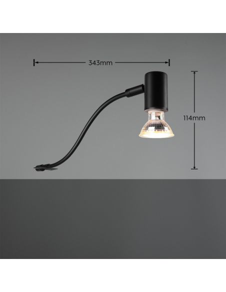 Applique Murale Simple et Orientable GIADA Ampoule Salle de Bain excl.GU10 max. 5W IP44 | LéonLeds