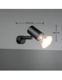 Aplique Pared Foco Orientable LORENZO Bombilla excl.GU10 max. 5W IP44 Baño | LeonLeds