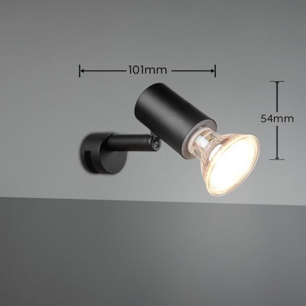 Aplique Pared Foco Orientable LORENZO Bombilla excl.GU10 max. 5W IP44 Baño | LeonLeds