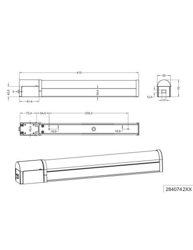 Aplique Pared LED Orientable MIO 6W 3000K IP20 Iluminación Indirecta | LeonLeds