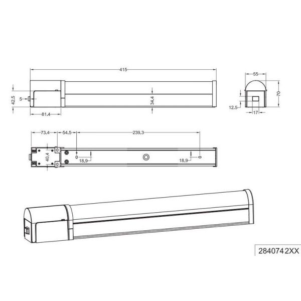 Aplique LED ajustável MIO 6W 3000K IP20 Iluminação indireta | LeonLeds