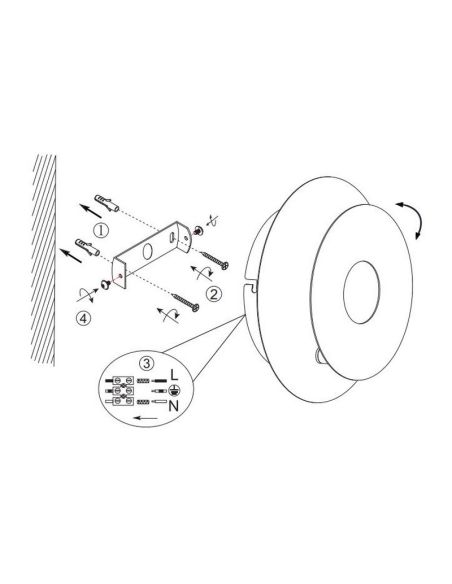 Aplique LED ajustável Iluminação indireta LEANO 6W 3000K IP20 redondo | LeonLeds