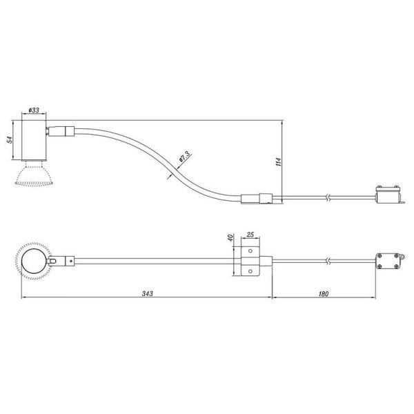 Aplique Pared Sencillo y Orientable Baño GIADA Bombilla excl.GU10 max. 5W IP44 | LeonLeds