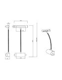 Aplique Pared LED CURTIS Regulador Intensidad Integrado incl.1x4W LED 3000K IP20 Níquel | LeonLeds