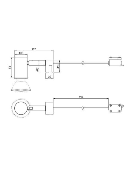 Aplique Pared Foco Orientable LORENZO Bombilla excl.GU10 max. 5W IP44 Baño | LeonLeds