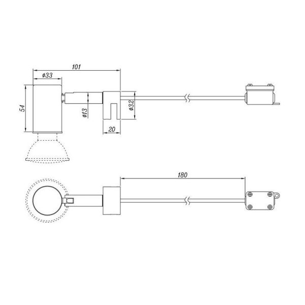 Aplique Pared Foco Orientable LORENZO Bombilla excl.GU10 max. 5W IP44 Baño | LeonLeds
