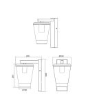 Medidas Aplique de Pared Exterior Farolillo Moderno CAVADO Bombilla excl. 1x E27 max. 40W IP44