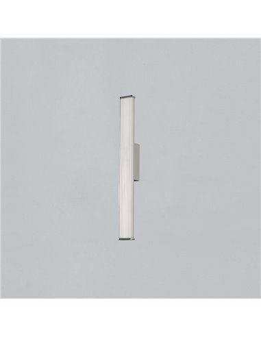 Aplique de Baño LED DUNE 60cm largo Opal/Cromo, 19W 1780lm, IP44, 3000K-4000K con Interruptor deslizante