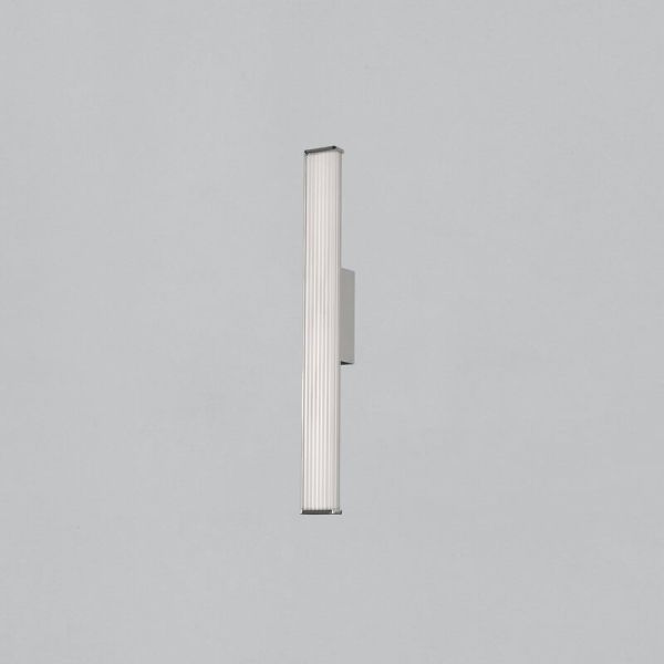 Luz LED DUNE para banheiro com 60 cm de comprimento opala/cromo, 19W 1780lm, IP44, 3000K-4000K com interruptor deslizante