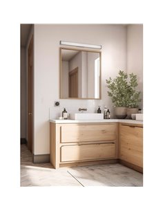 Luminaire de salle de bain LED DUNE 60cm de long Opale/Chrome, 19W 1780lm, IP44, 3000K-4000K avec interrupteur coulissant 2