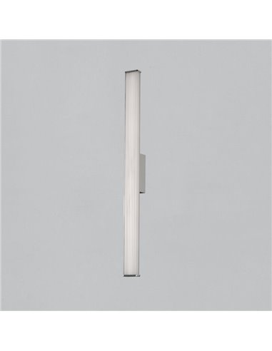 Aplique LED DUNE para banheiro com 90 cm de comprimento Opala/Cromo, 22W 2050lm, IP44, 3000K-4000K com interruptor deslizante