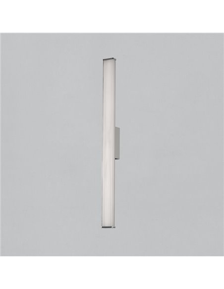 Aplique LED de Baño DUNE 90cm largo Opal/Cromo, 22W 2050lm, IP44, 3000K-4000K con Interruptor deslizante